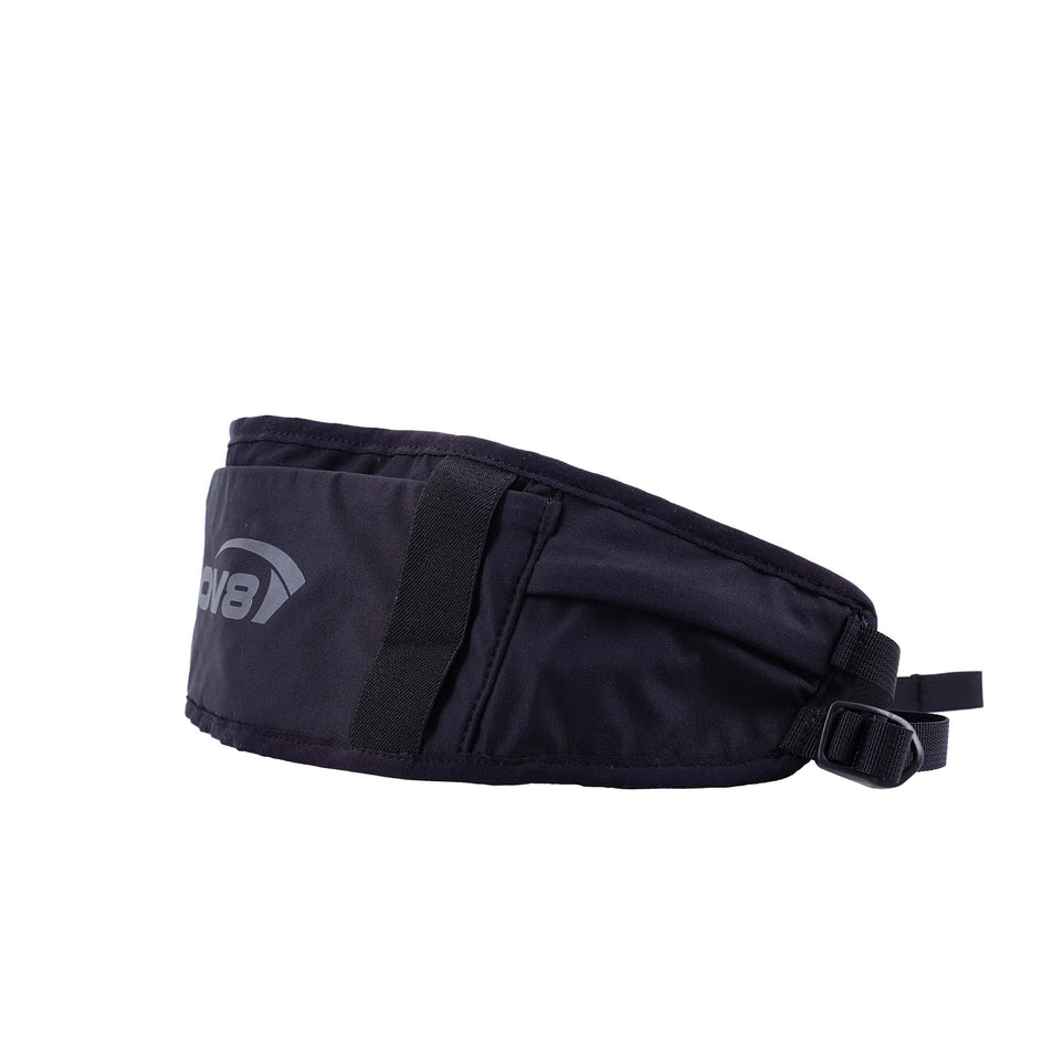 Side view of the INOV8 Unisex Race Belt in the Black colourway.