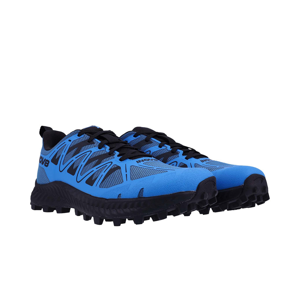 A pair of INOV8 Men's Mudtalon™ V2 Running Shoes in the Blue/Black colourway.