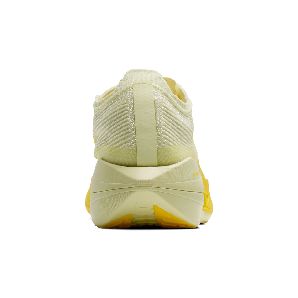 The back of the right shoe from a pair of Brooks Unisex Hyperion Elite 5 Running Shoes in the Luminary/Yellow/Gray colourway.