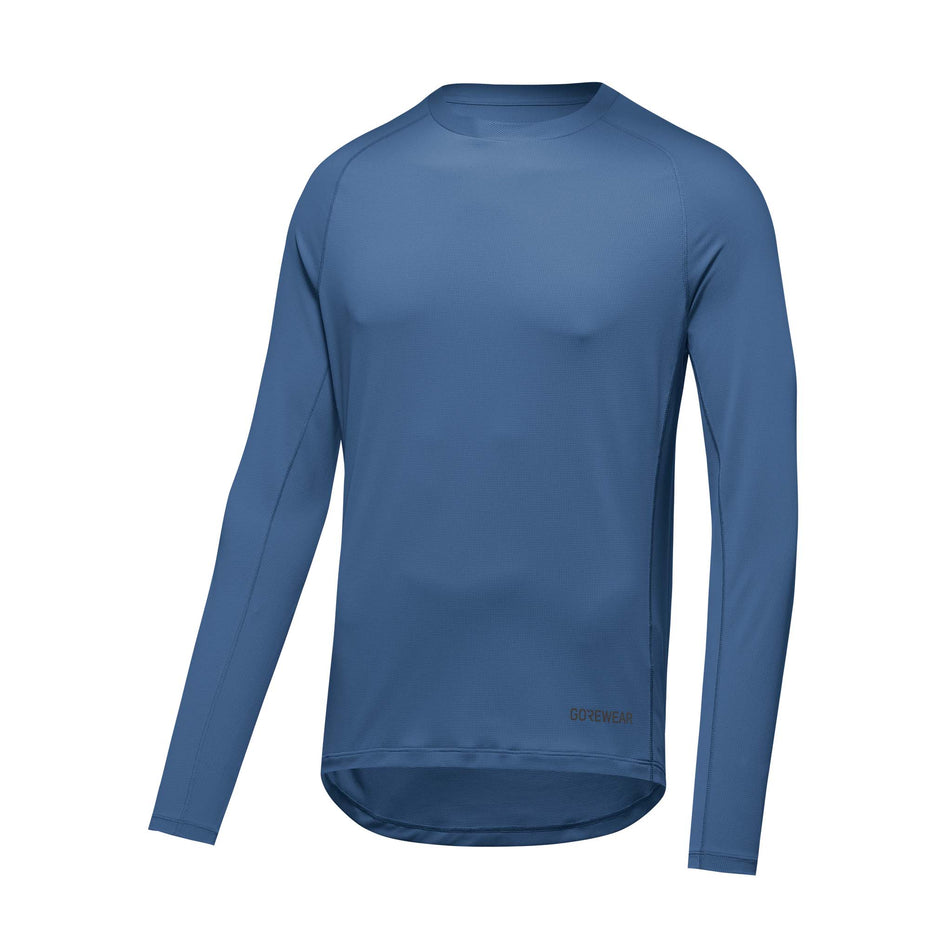 Front view of the GOREWEAR Men's Everyday Long Sleeve Shirt in the Cargo Blue colourway. (8752071311522)