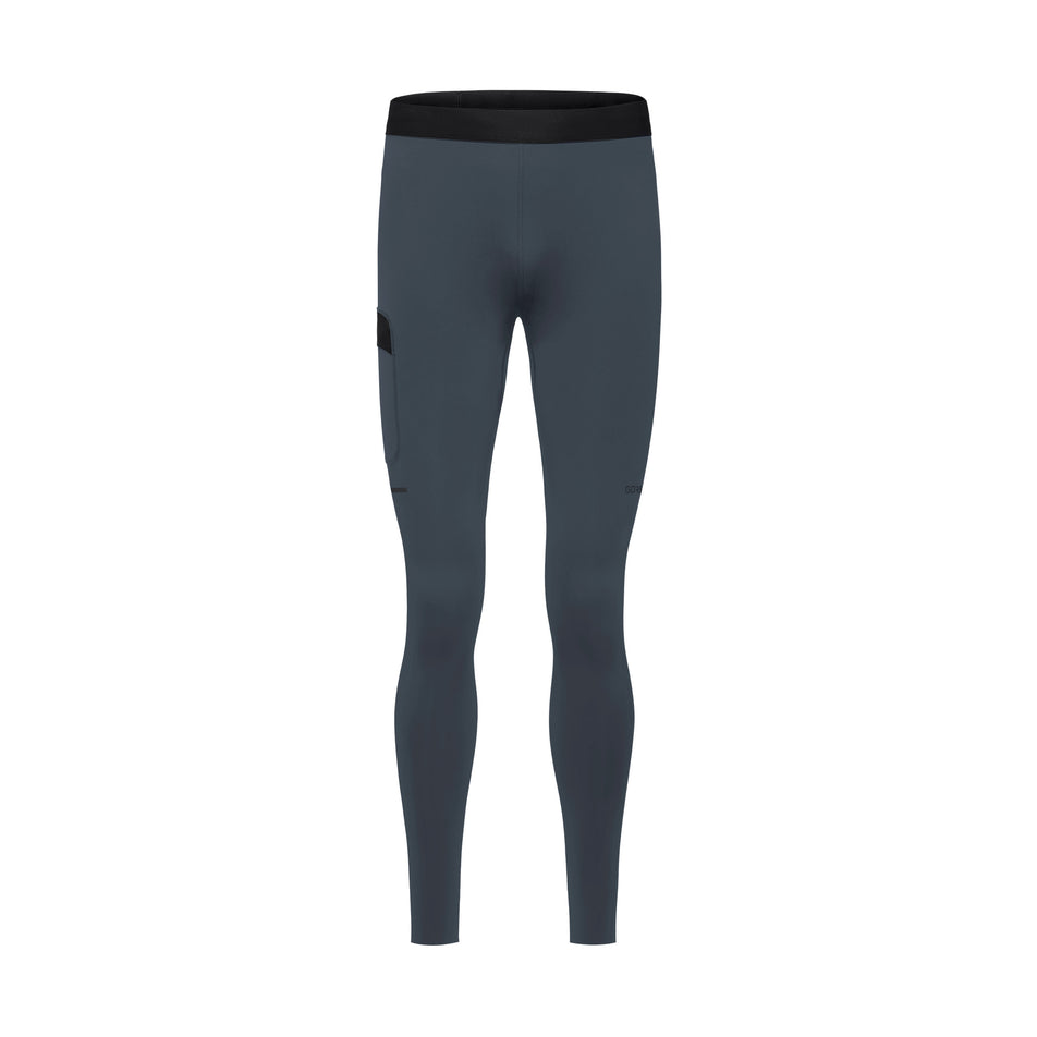 Front view of the GOREWEAR Men's Concurve Tights in the Lab Graphite colourway. (8752074293410)