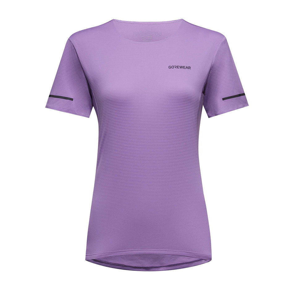 Front view of a GOREWEAR Women's Contest 2.0 Tee in the Scrub Purple colourway (8166507348130)