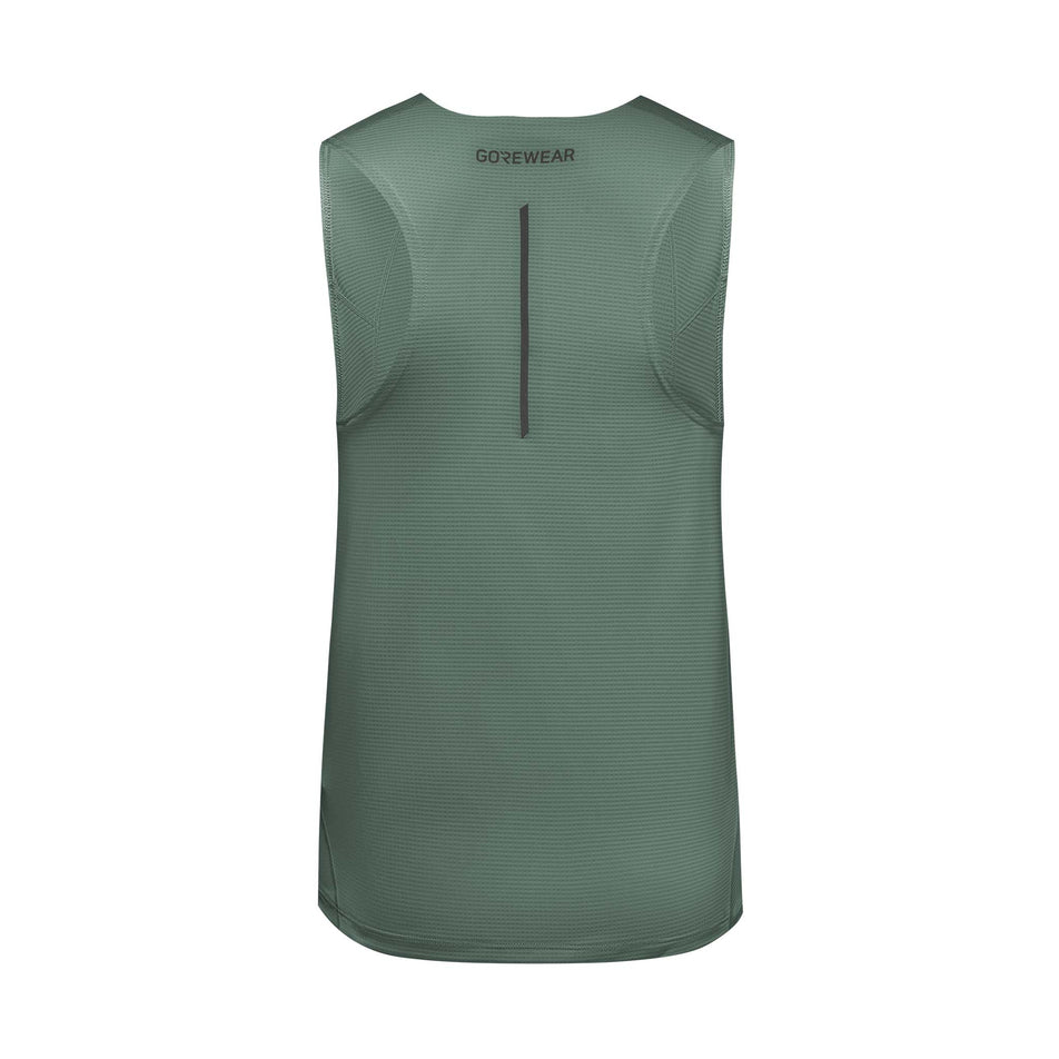 Back view of the GOREWEAR Men's Contest 2.0 Singlet in the Slate Green colourway.