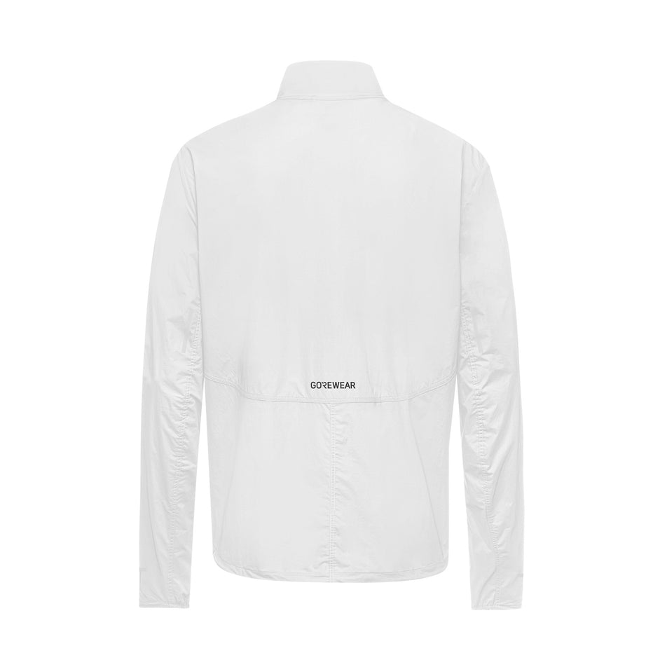 Back view of the GOREWEAR Men's Concurve Windbreaker in the White colourway. (8751744319650)