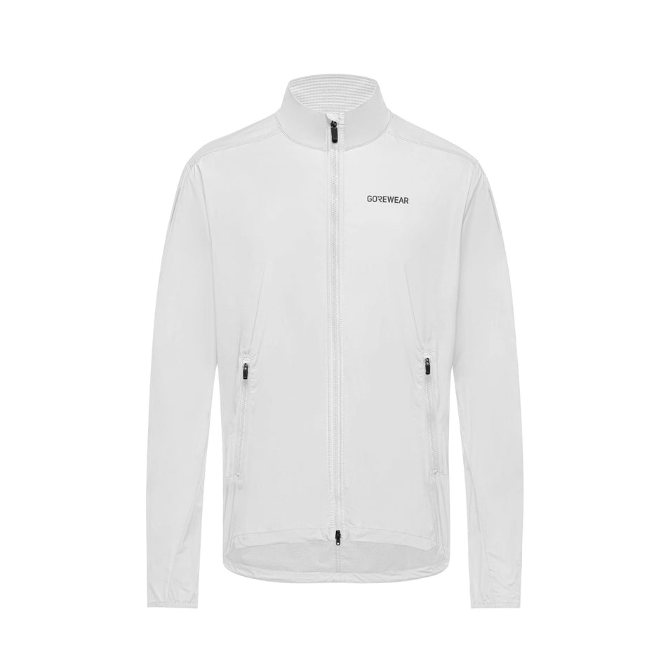 Front view of the GOREWEAR Men's Concurve Windbreaker in the White colourway. (8751744319650)