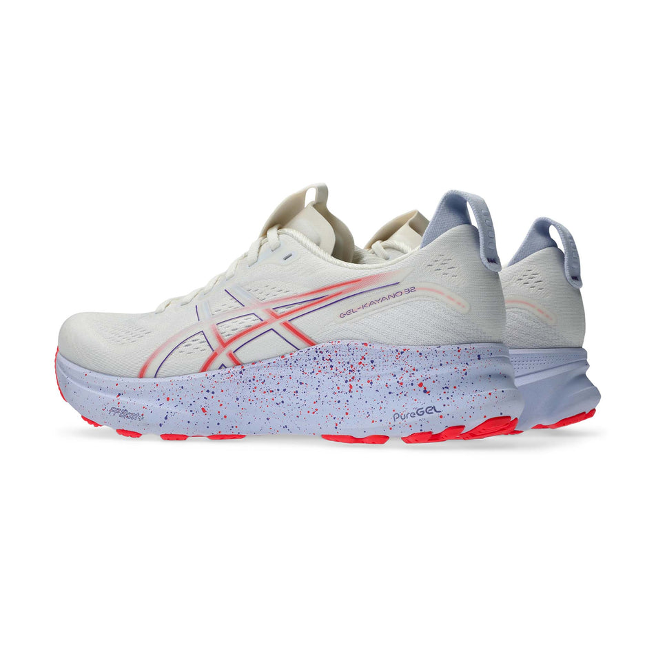 A pair of ASICS Men's Gel-Kayano 32 Tokyo Running Shoes in the Cream/Edo Purple colourway. (8668547973282)
