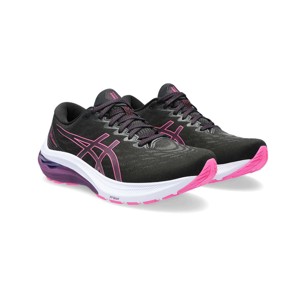 A pair of Asics Women's GT-2000 11 Running Shoes in the Black/Hot Pink colourway (7942264881314)
