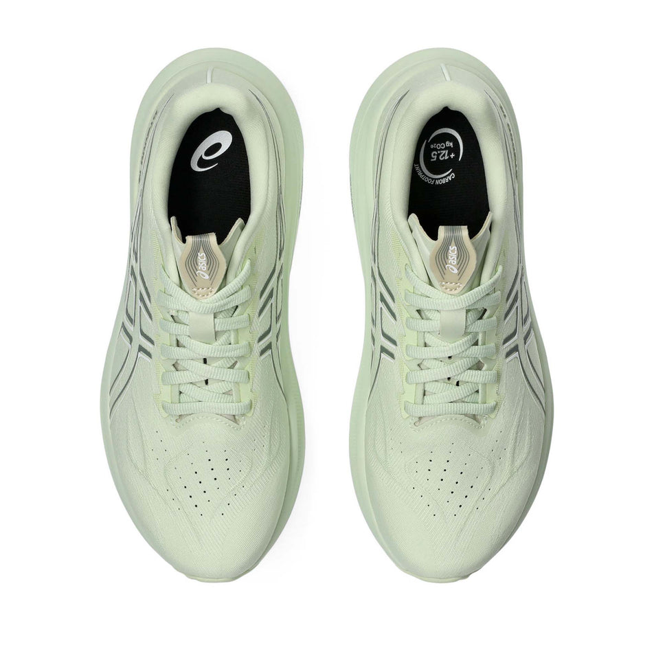 A pair of ASICS Women's GT-2000 14 Running Shoes in the Whisper Green/Monument colourway. (8669090185378)