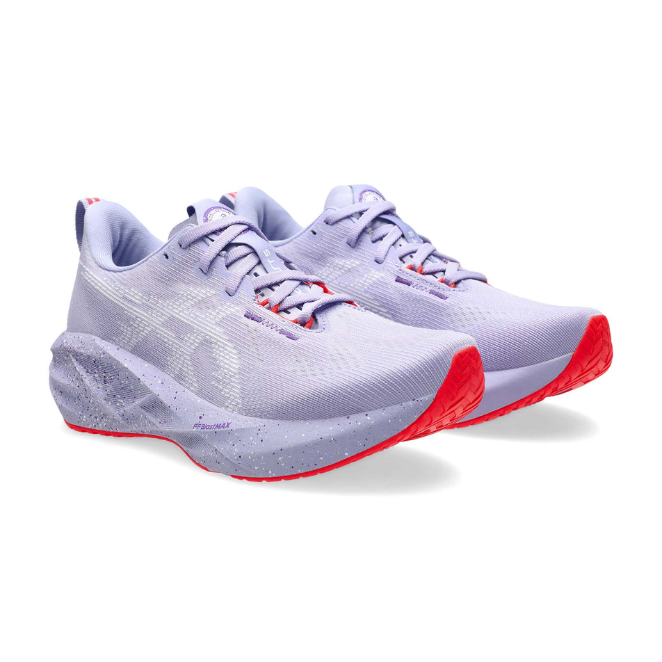 A pair of ASICS Women's Novablast 5 Tokyo Running Shoes in the Vador/Edo Purple colourway. (8720469229730)