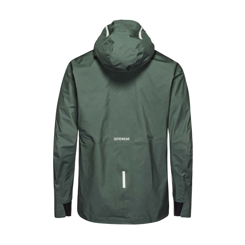 Back view of the GOREWEAR Men's Concurve GORE-TEX Logo Jacket in the Slate Green colourway.