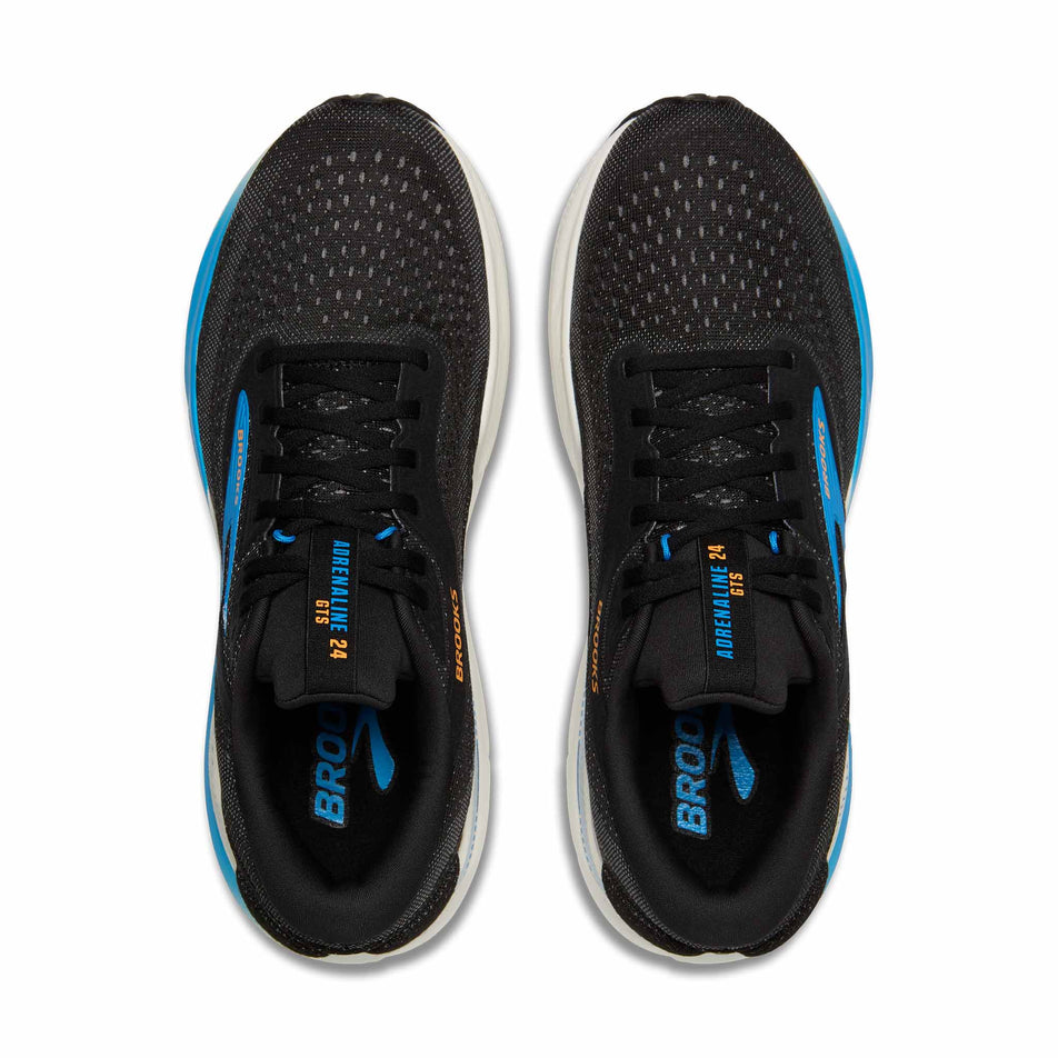 A pair of Brooks Men's Adrenaline GTS 24 Running Shoes in the Black/Ebony/Cloissonne colourway. (8647811170466)