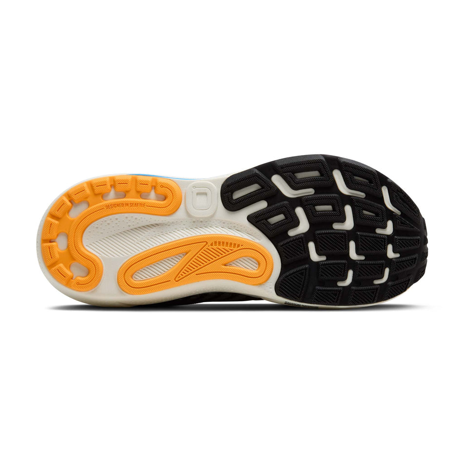 The outsole of the right shoe from a pair of Brooks Men's Adrenaline GTS 24 Running Shoes in the Black/Ebony/Cloissonne colourway. (8647811170466)