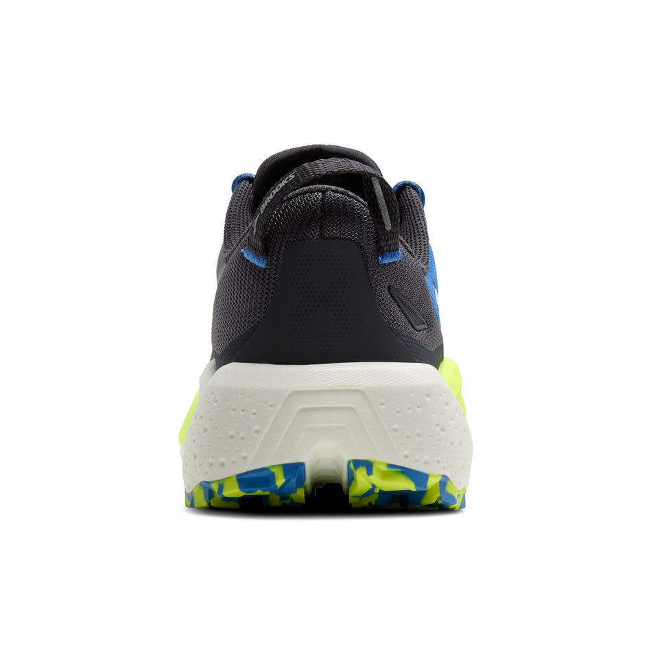 The back of the right shoe from a pair of Brooks Men's Caldera 8 Running Shoes in the Regatta/Ebony/Nightlife colourway. (8651044257954)