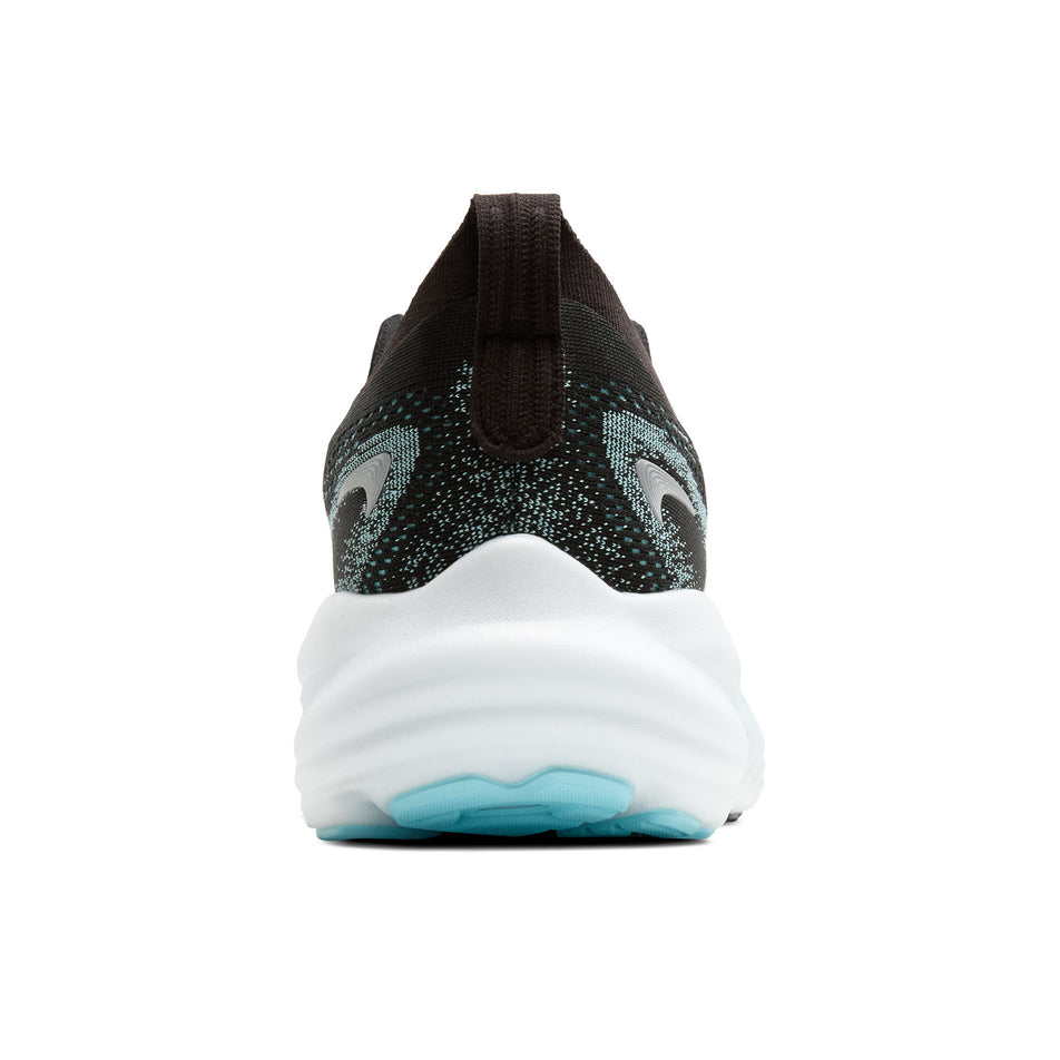 The back of the right shoe from a pair of Brooks Men's Glycerin 22 Running Shoes in the Black/Atomizer/Blazing Orange colourway. (8647699529890)