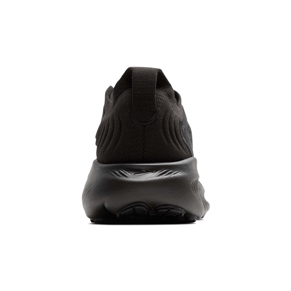 The back of the right shoe from a pair of Brooks Men's Adrenaline GTS 25 Running Shoes in the Black/Black/Ebony colourway.