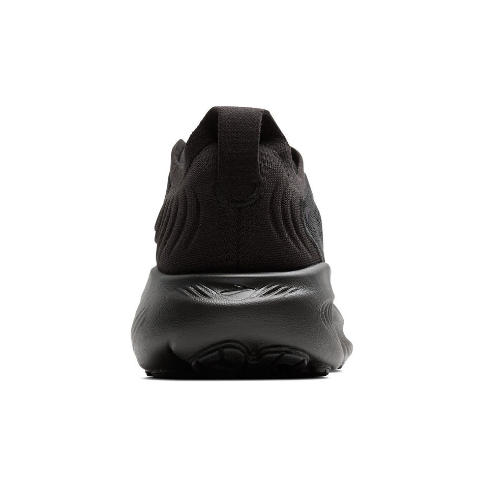 The back of the right shoe from a pair of Brooks Men's Adrenaline GTS 25 2E Running Shoes in the Black/Black/Ebony colourway.