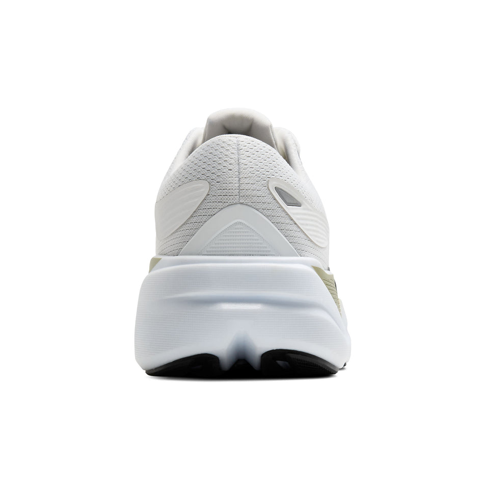 The back of the right shoe from a pair of Brooks Men's Ghost Max 3 Running Shoes in the Bright White/Tea/Black colourway. (8647757168802)