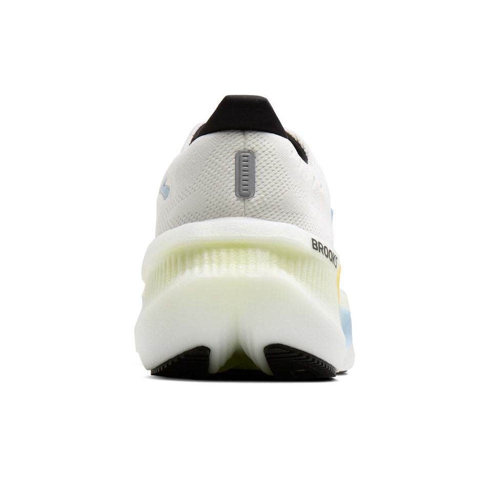 The back of the right shoe from a pair of Brooks Men's Glycerin Max 2 Running Shoes in the Bright White/Black/Nightlife colourway.