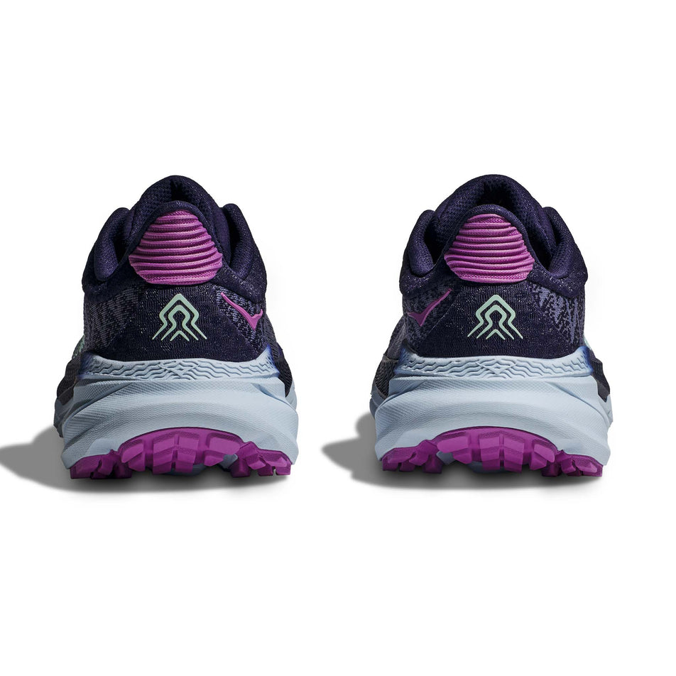 The heel units on a pair of Hoka Women's Challenger ATR 7 Running Shoes in the Meteor/Night Sky colourway (7922061541538)