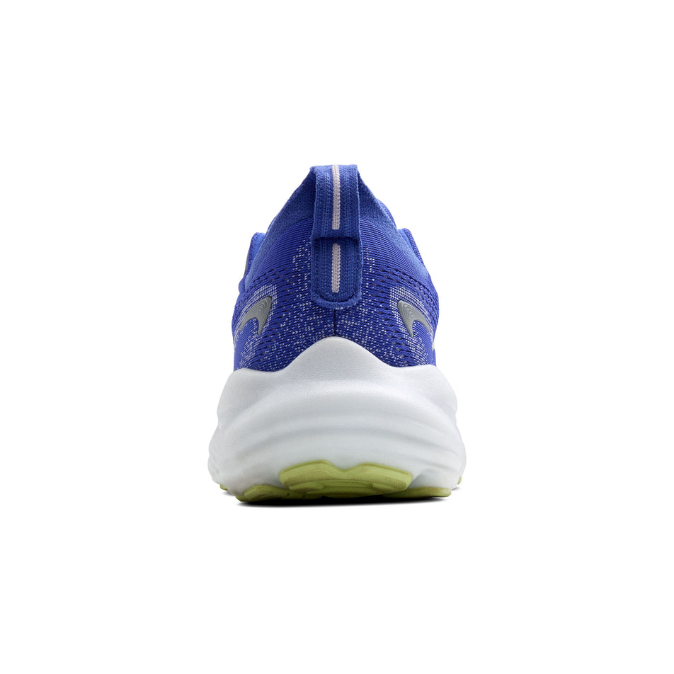 The back of the right shoe from a pair of Brooks Women's Glycerin 22 Running Shoes in the Amparo Blue/Hyper Iris Yellow colourway. (8556077908130)