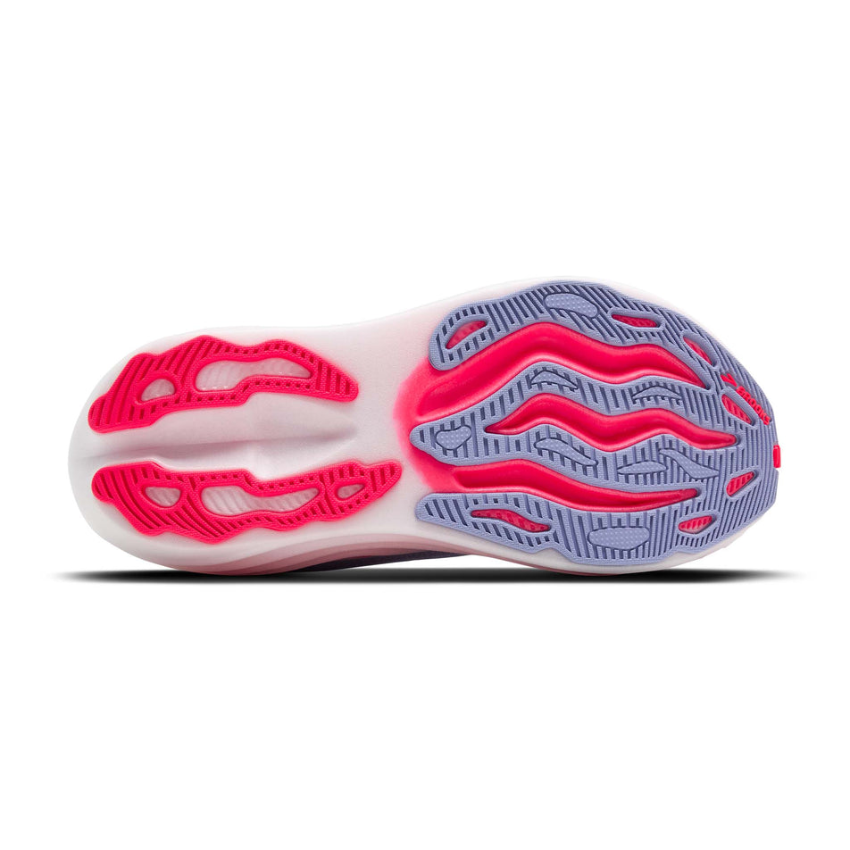 The outsole of the right shoe from a pair of Brooks Women's Glycerin Max Running Shoes in the Blue Heron/Diva Pink/White colourway. (8651071783074)