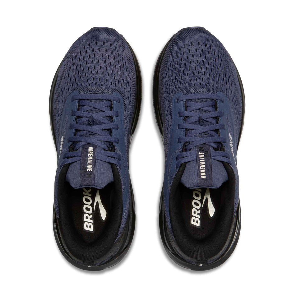 A pair of Brooks Women's Adrenaline GTS 24 GTX Running Shoes in the Black/Nightshadow/Coconut colourway. (8655791358114)