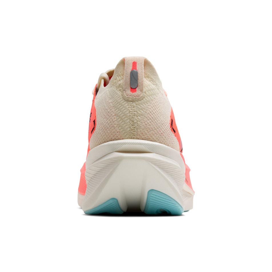 The back of the right shoe from a pair of Brooks Women's Hyperion Max 3 Running Shoes in the Coconut/Fiery Coral/Atomizer colourway. (8655879110818)