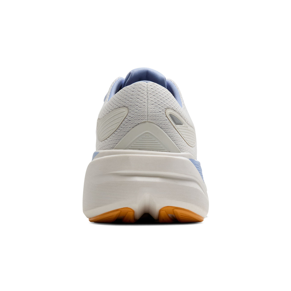 The back of the right shoe from a pair of Brooks Women's Ghost Max 3 Running Shoes in the Coconut/Blue Heron/Orange colourway. (8655731720354)