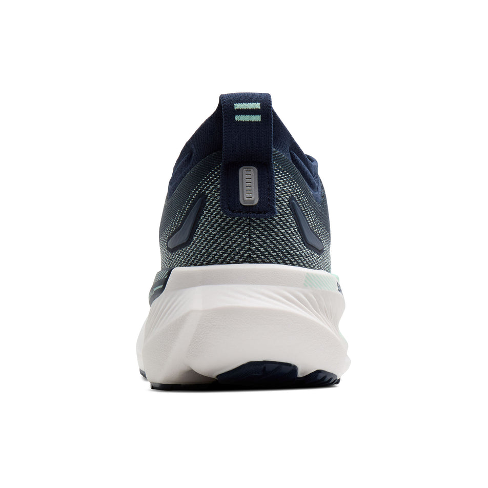 The back of the right shoe from a pair of Brooks Women's Glycerin GTS 23 Running Shoes in the Spellbound/Yucca/Pink colourway.