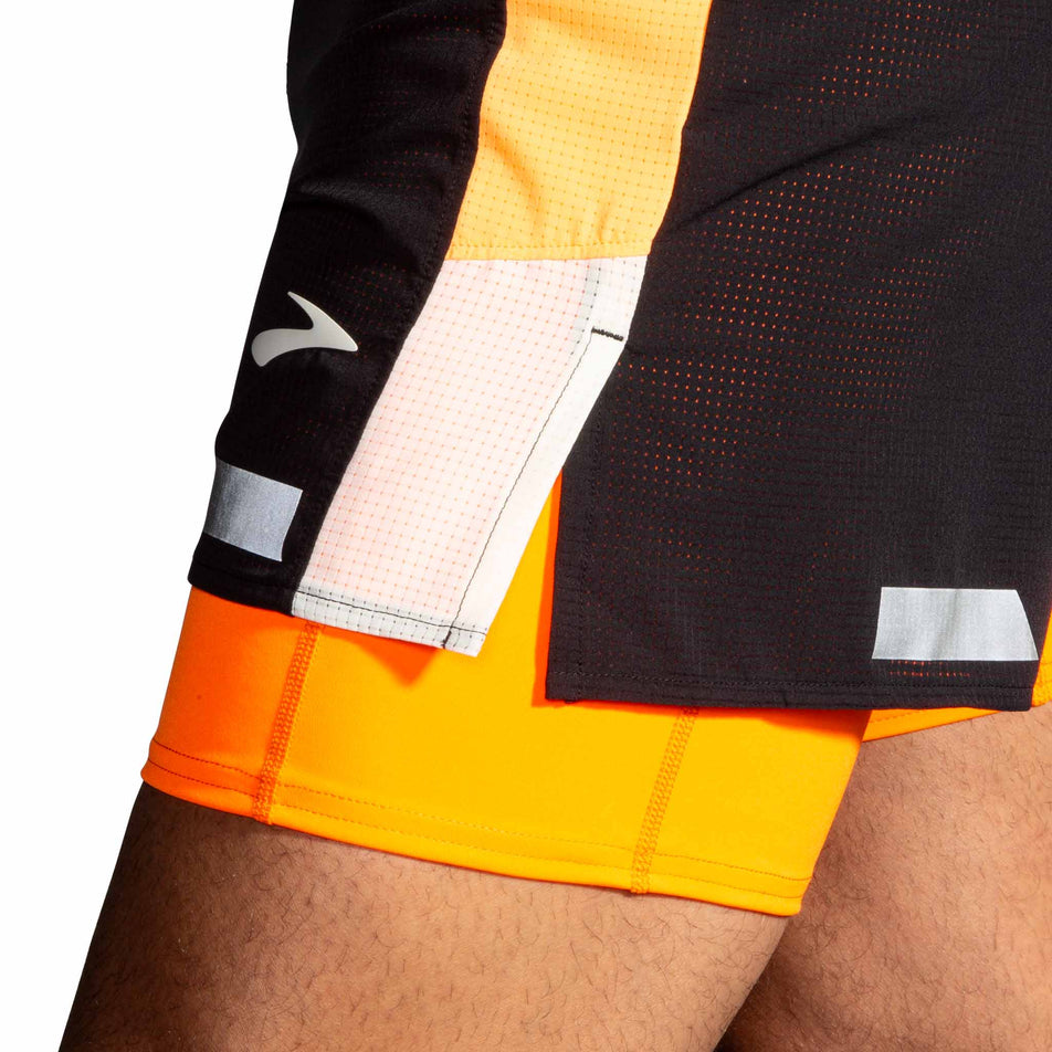 Close-up view of the left side of the Brooks Men's Run Visible 5