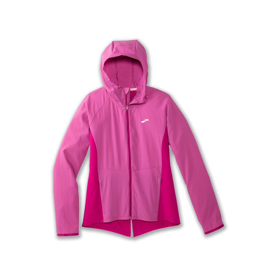 Front view of a Brooks Women's Canopy Jacket in the Frosted Mauve/Mauve colourway (8007491748002)