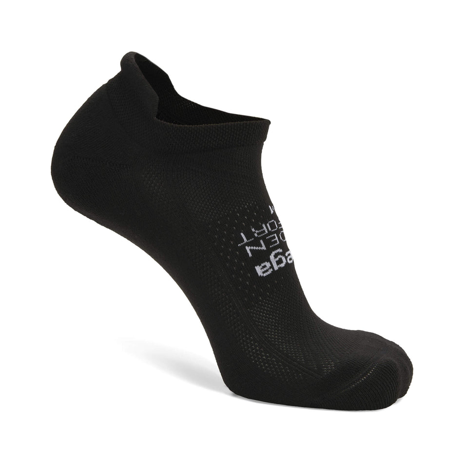 The left sock from a pair of Balega Unisex Hidden Comfort Running Socks in the Black colourway (7164048343202)
