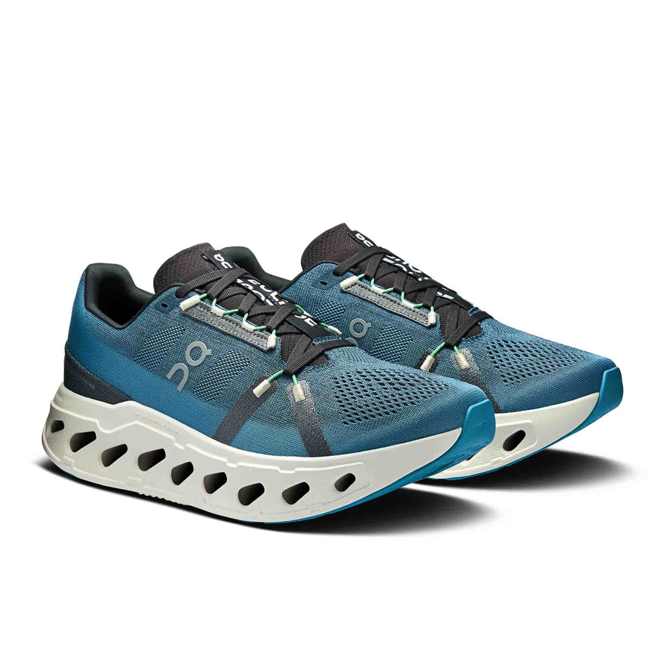 A pair of On Men's Cloudeclipse Running Shoes in the Niagara/Ivory colourway. (8577856766114)