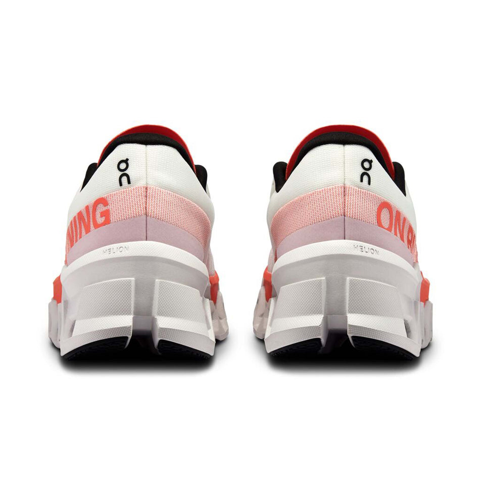 The back of a pair of Women's Cloudmonster 2 Running Shoes in the Undyed/Flame colourway (8185898172578)