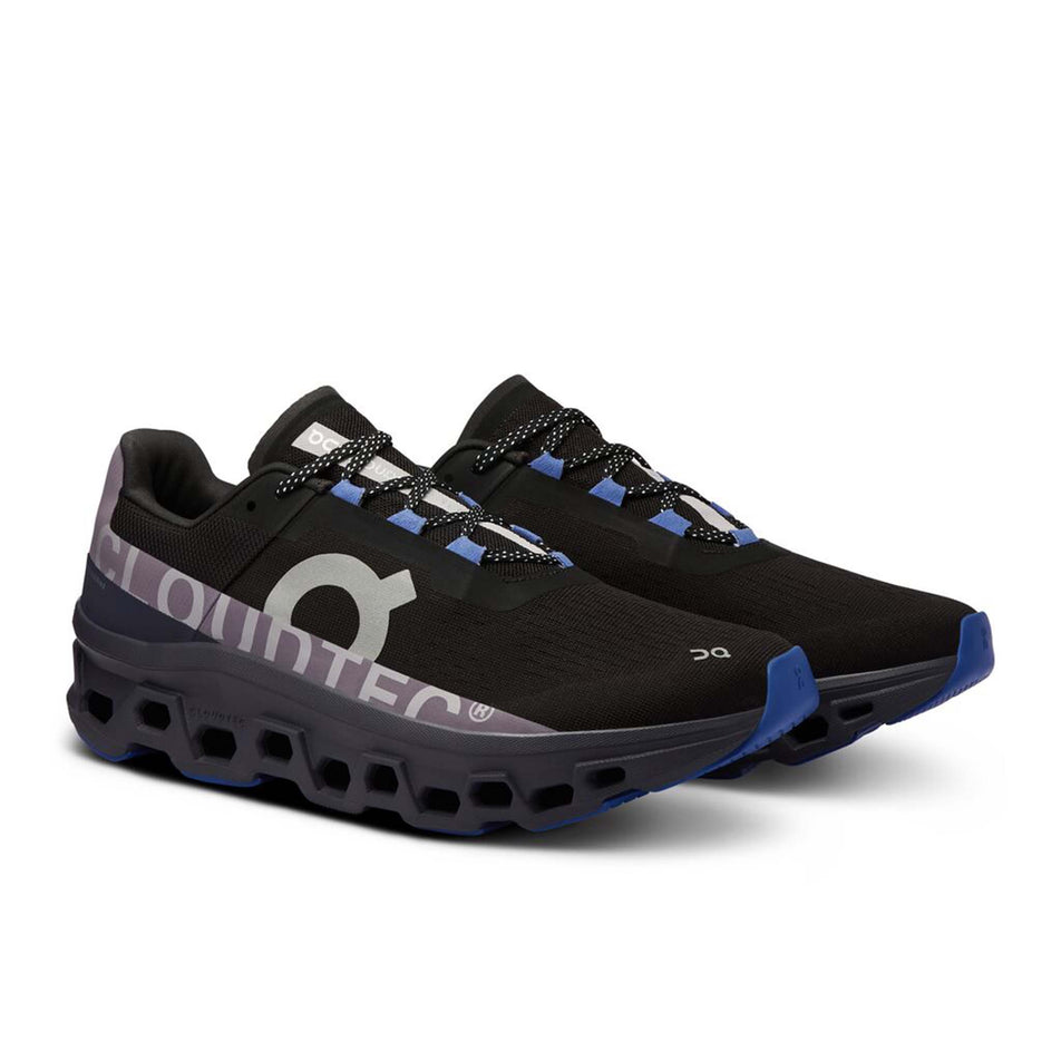 A pair of On Men's Cloudmonster Running Shoes in the Magnet/Shark colourway (8002663088290)