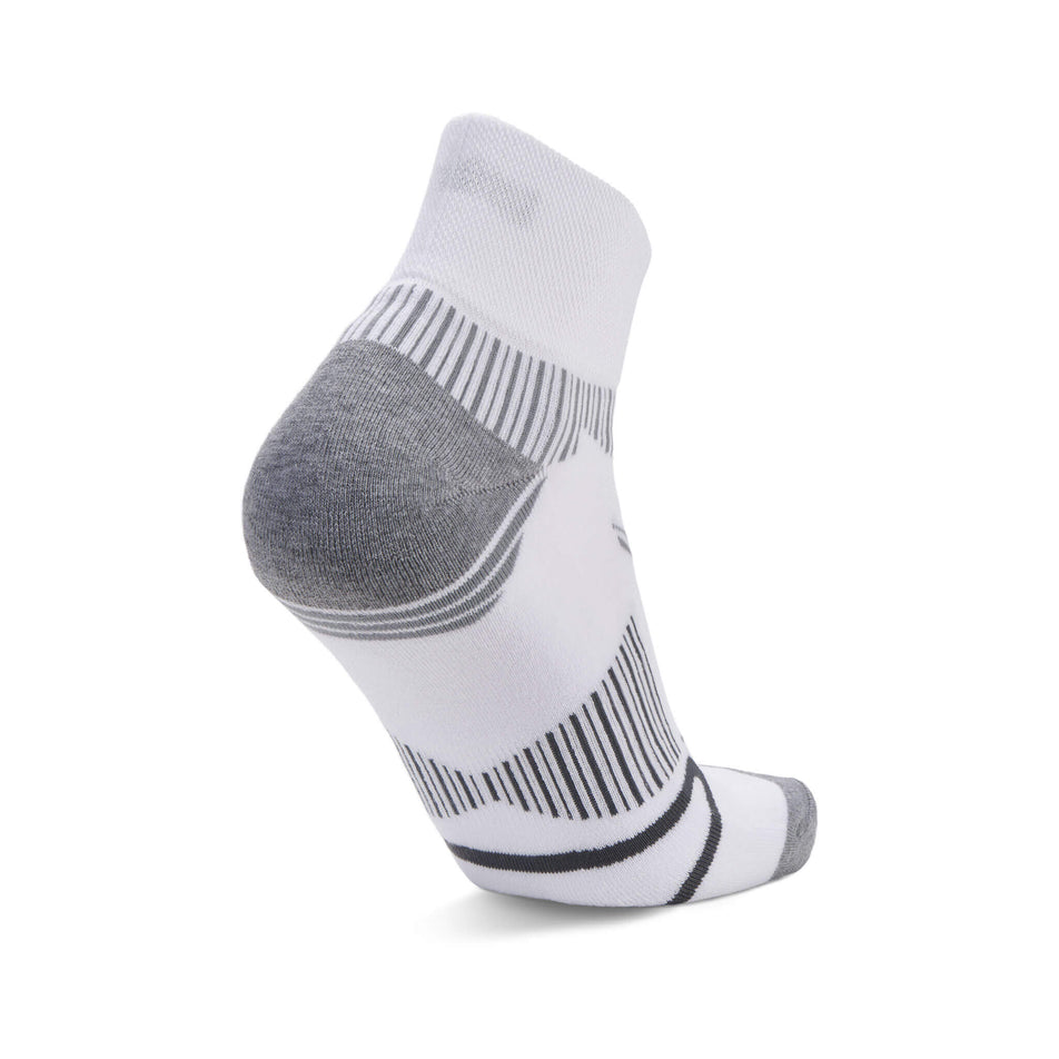 The left sock from a pair of Balega Unisex Enduro Quarter Running Socks in the White colourway (8713165439138)