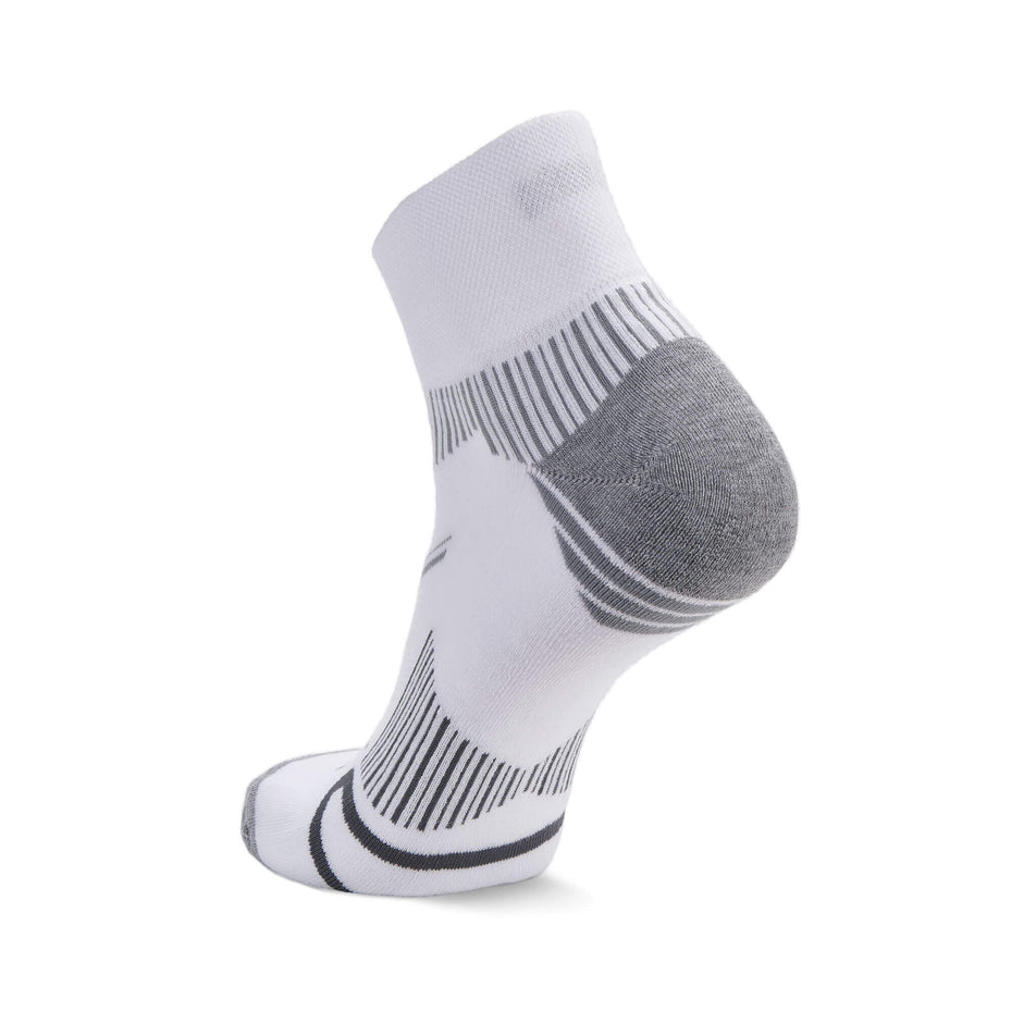 The left sock from a pair of Balega Unisex Enduro Quarter Running Socks in the White colourway (8713165439138)