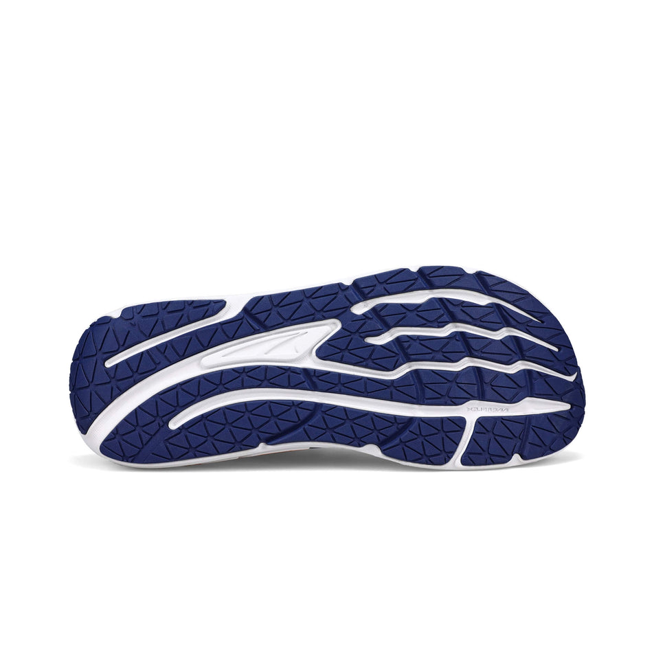 The outsole of the right shoe from a pair of Altra Men's Paradigm 7 Running Shoes in the blue colourway (7980512116898)