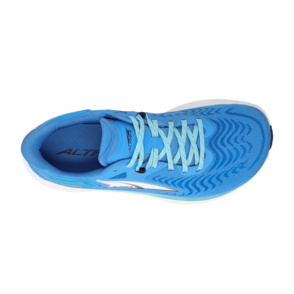 Upper of the right shoe from a pair of Altra Women's Torin 7 Running Shoes in the blue colourway  (7935882068130)