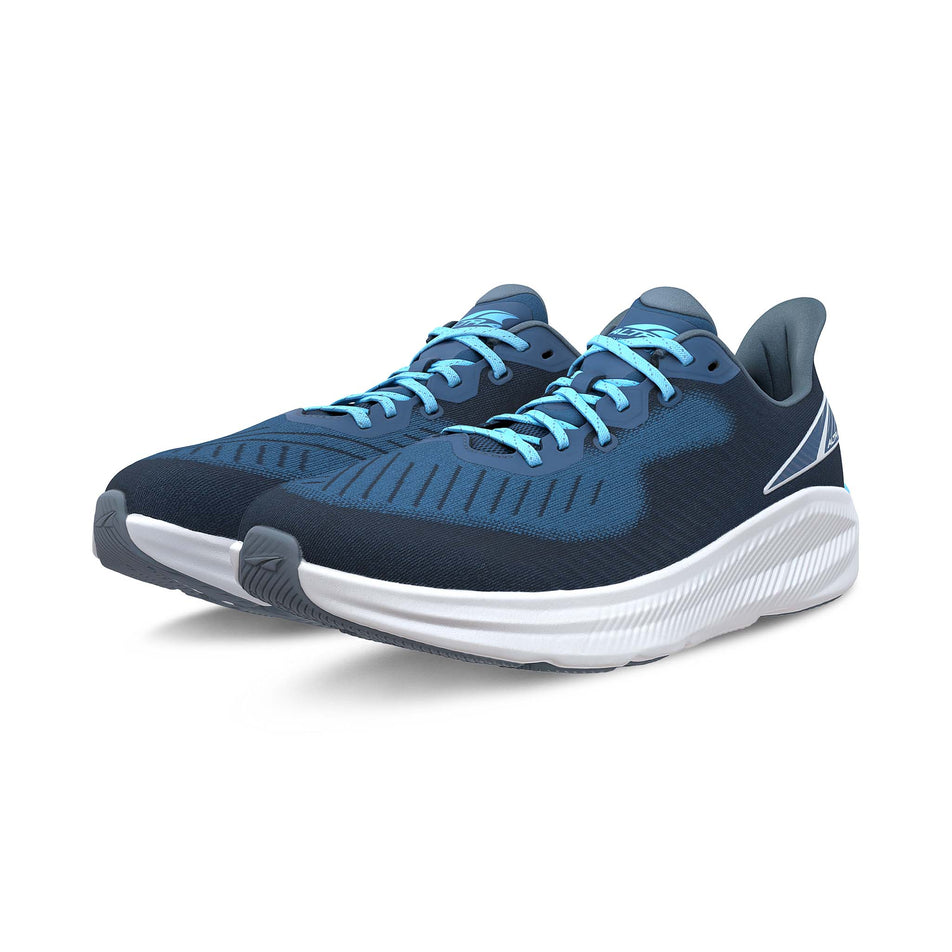 A pair of Altra Men's Experience Form Running Shoes in the Navy/Light Blue colourway. (8562829492386)