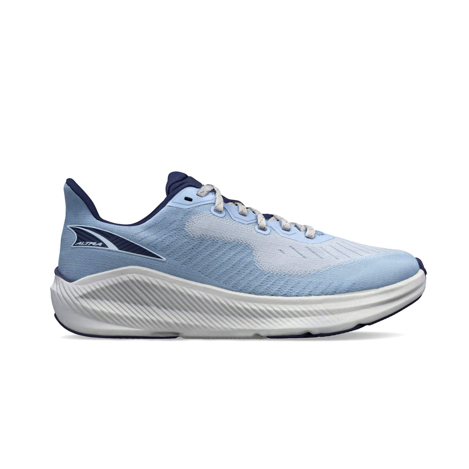 Lateral side of the right shoe from a pair of Altra Women's Experience Form Running Shoes in the Blue/Gray colourway (8320581632162)