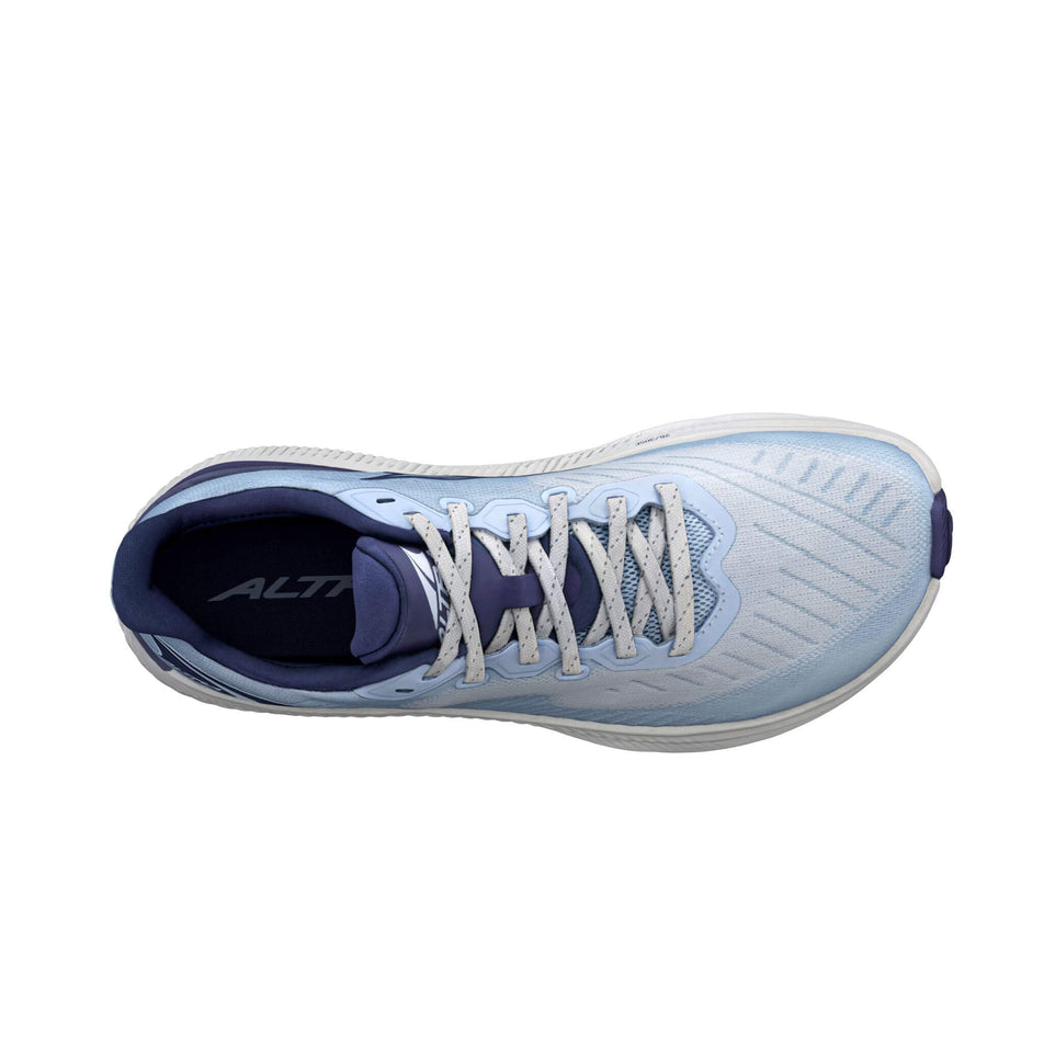 Upper of the right shoe from a pair of Altra Women's Experience Form Running Shoes in the Blue/Gray colourway (8320581632162)