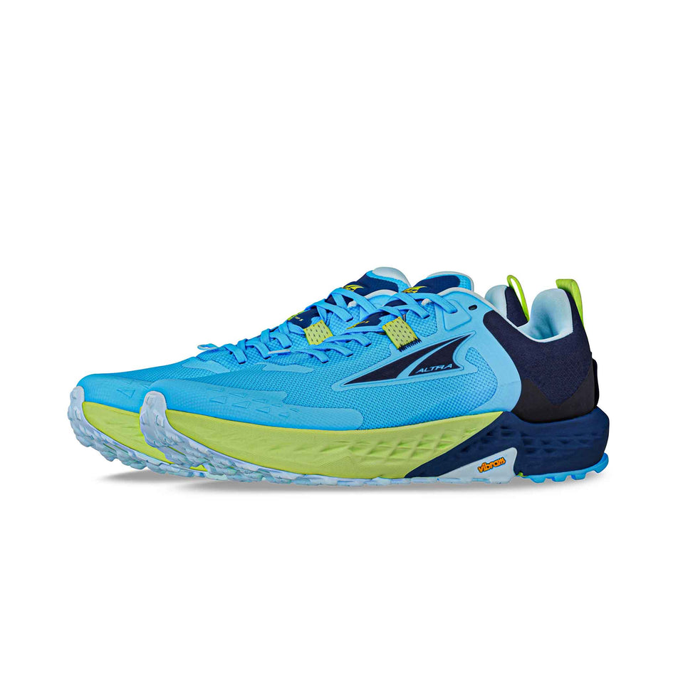 A pair of Altra Men's Timp 5 Running Shoes in the Blue colourway. (8579787980962)
