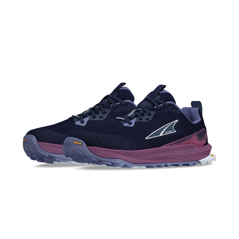 A pair of Altra Women's Lone Peak 9+ Running Shoes in the Dark Blue colourway. (8680049868962)