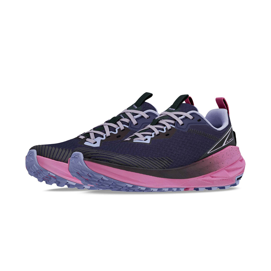 A pair of Altra Women's Experience Wild 2 Running Shoes in the Navy/Black colourway. (8653261963426)