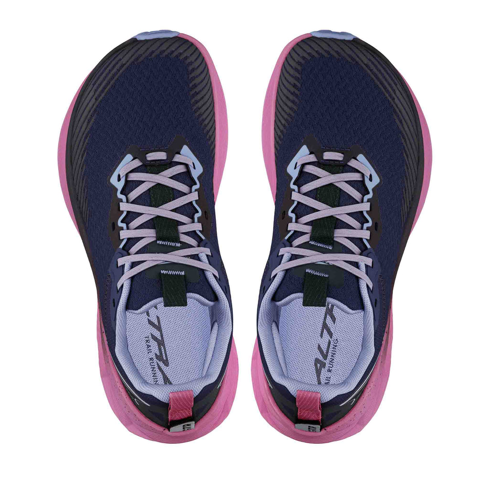 A pair of Altra Women's Experience Wild 2 Running Shoes in the Navy/Black colourway. (8653261963426)