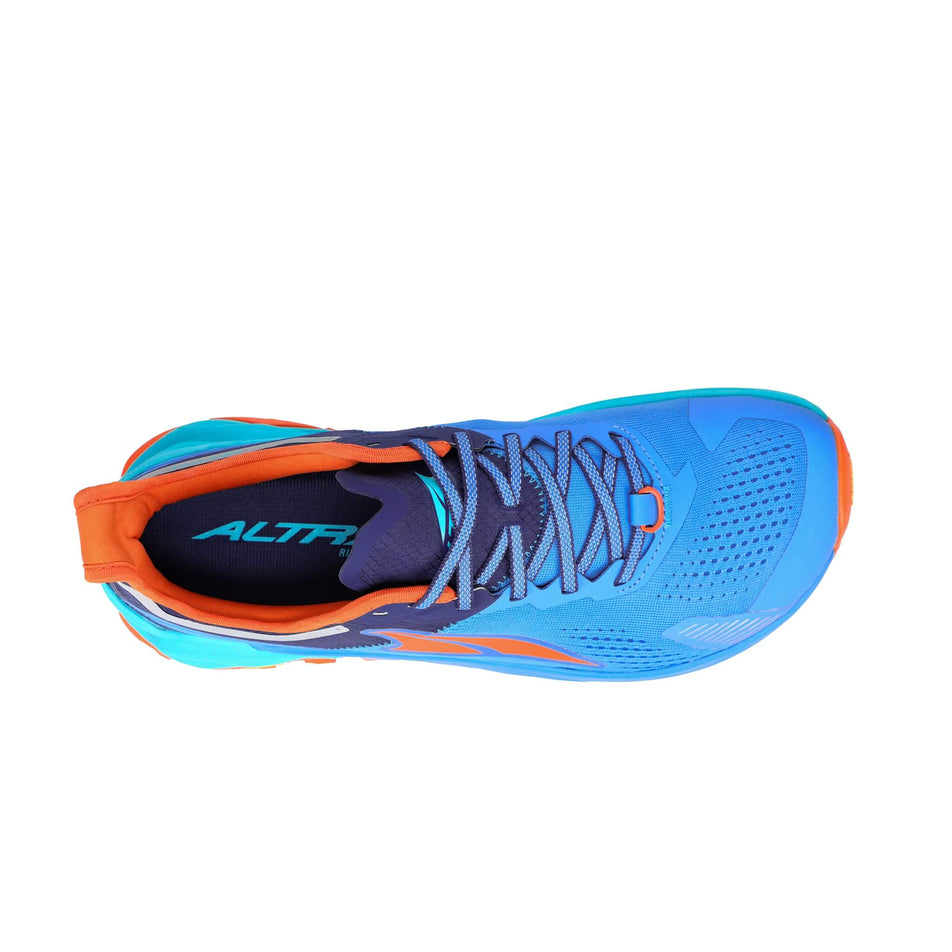 The upper of the right shoe from a pair of Altra Men's Olympus Running Shoes in the blue colourway (7980535972002)