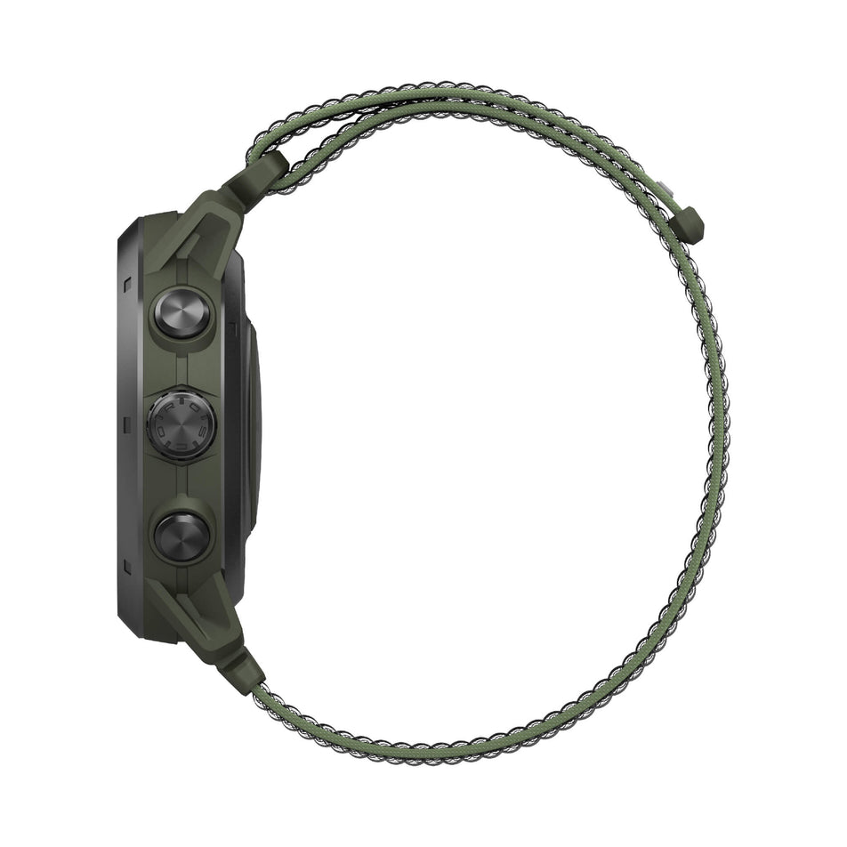 Side view of a COROS APEX 2 Pro GPS Outdoor Watch in the green colourway. (7926847668386)