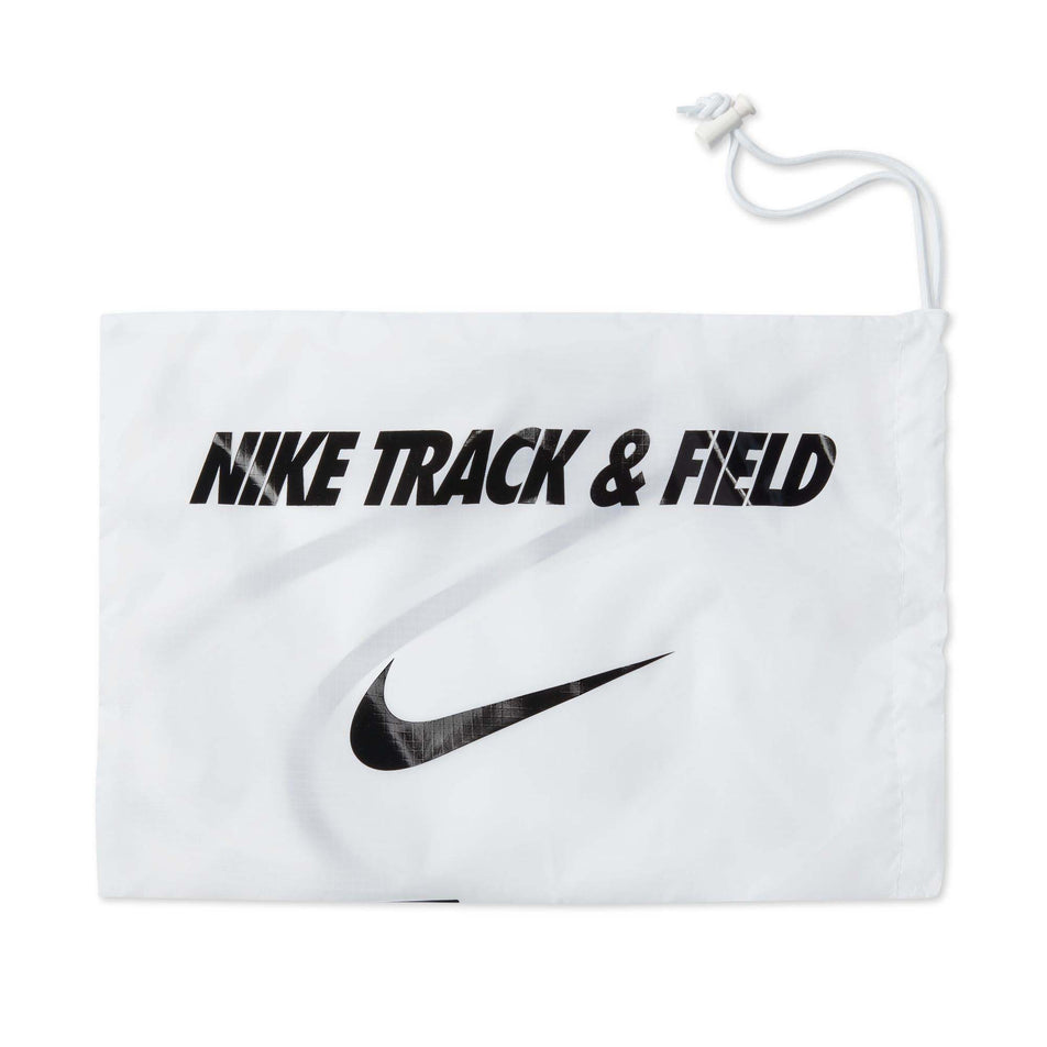 The bag that comes with a pair of Nike Unisex Rival Sprint Track & Field Sprinting Spikes in the White/Black-Metallic Silver colourway (8049489543330)