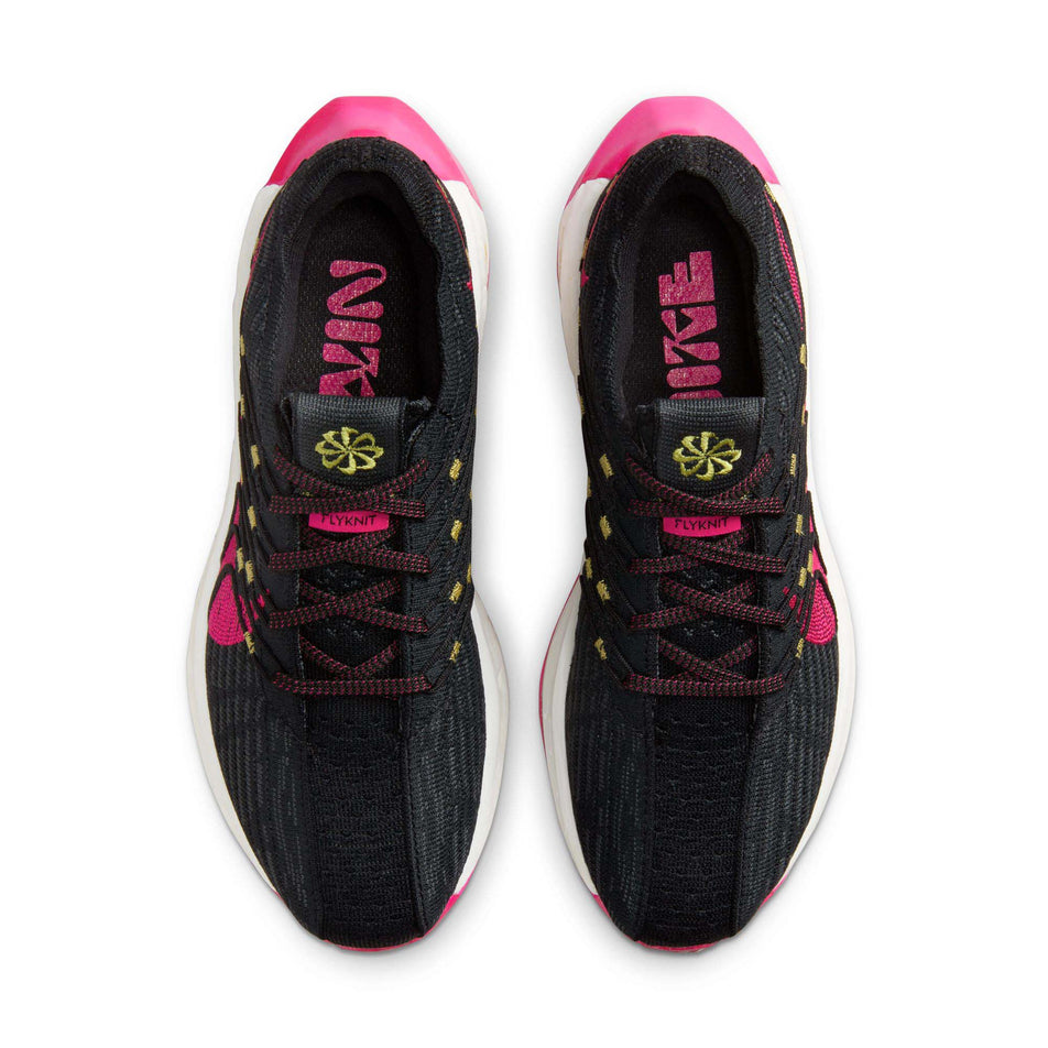 The uppers on a pair of Nike Women's Pegasus Turbo Road Running Shoes in the Black/Fireberry-Anthracite-Fireberry colourway (8049415356578)